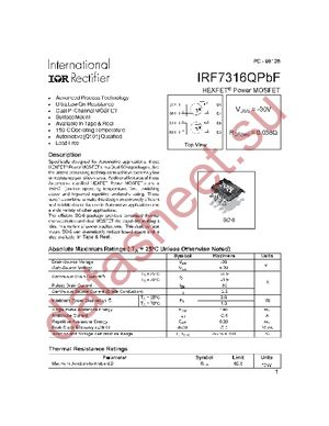 IRF7316QPBF datasheet  